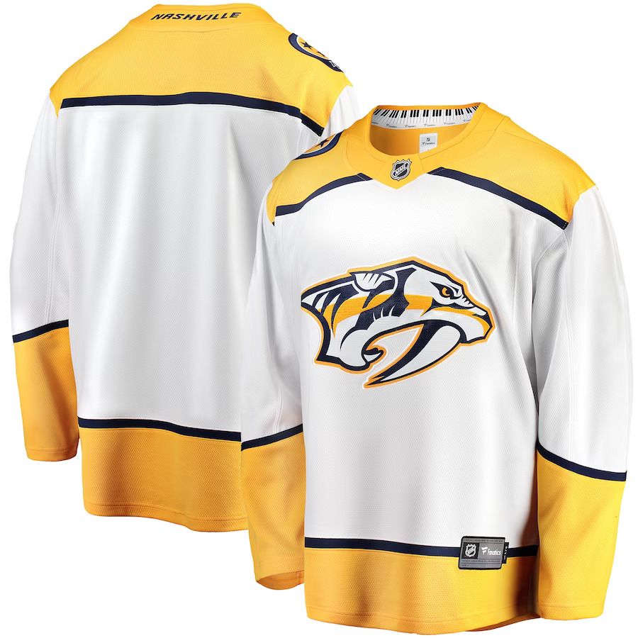 Men Nashville Predators Fanatics Branded White Breakaway Away NHL Jersey